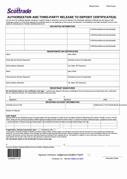 3rd Party Authorization form Template Luxury Fillable Authorization &amp; Third Party Release to Deposit