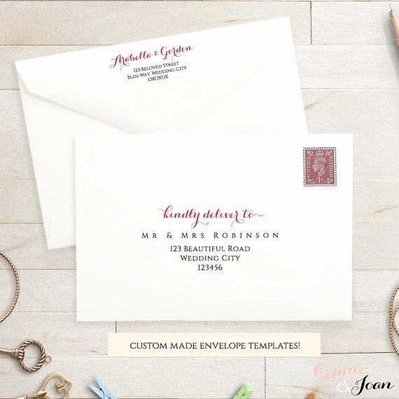 5x7 Envelope Template Word Awesome Printable Wedding Envelope Template 5x7 5x3 5 or by