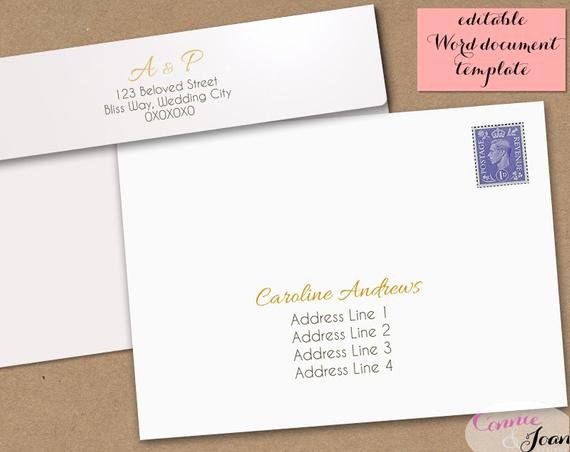 5x7 Envelope Template Word Inspirational Printable Wedding Envelope Template 5x7 Front and by