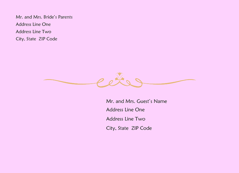 A7 Envelope Template Word New Download Wedding Invitation Envelope Heart Scroll Design