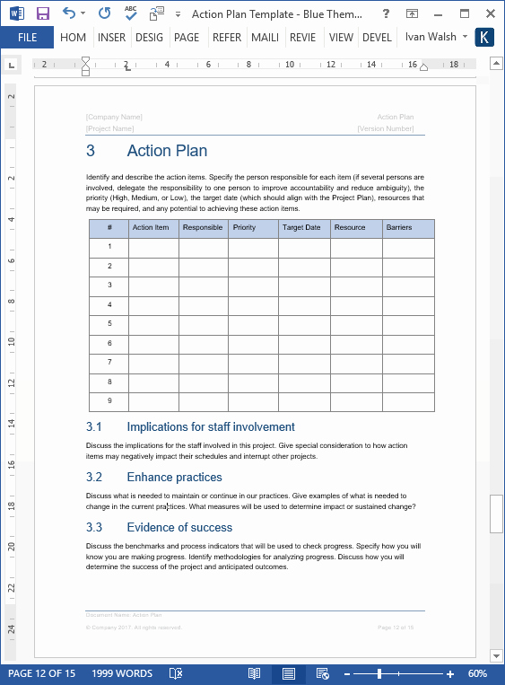 Action Plan Template Word Fresh 10 Step Action Plan for Increasing Sales