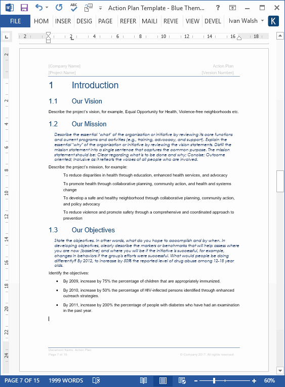 Action Plan Template Word Luxury Action Plan Template Ms Word 7 Excels