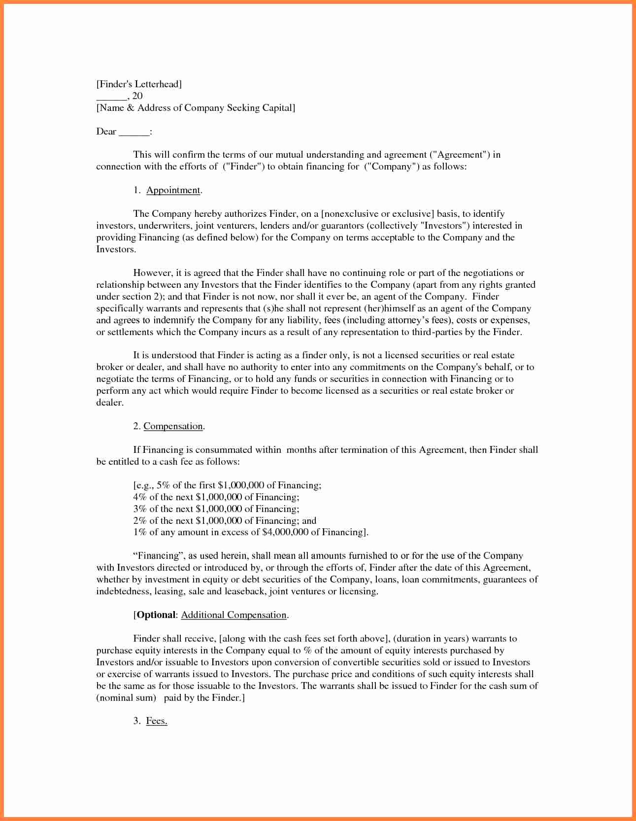 Agreement Template Between Two Parties Lovely 7 Agreement Letter Template Between Two Parties