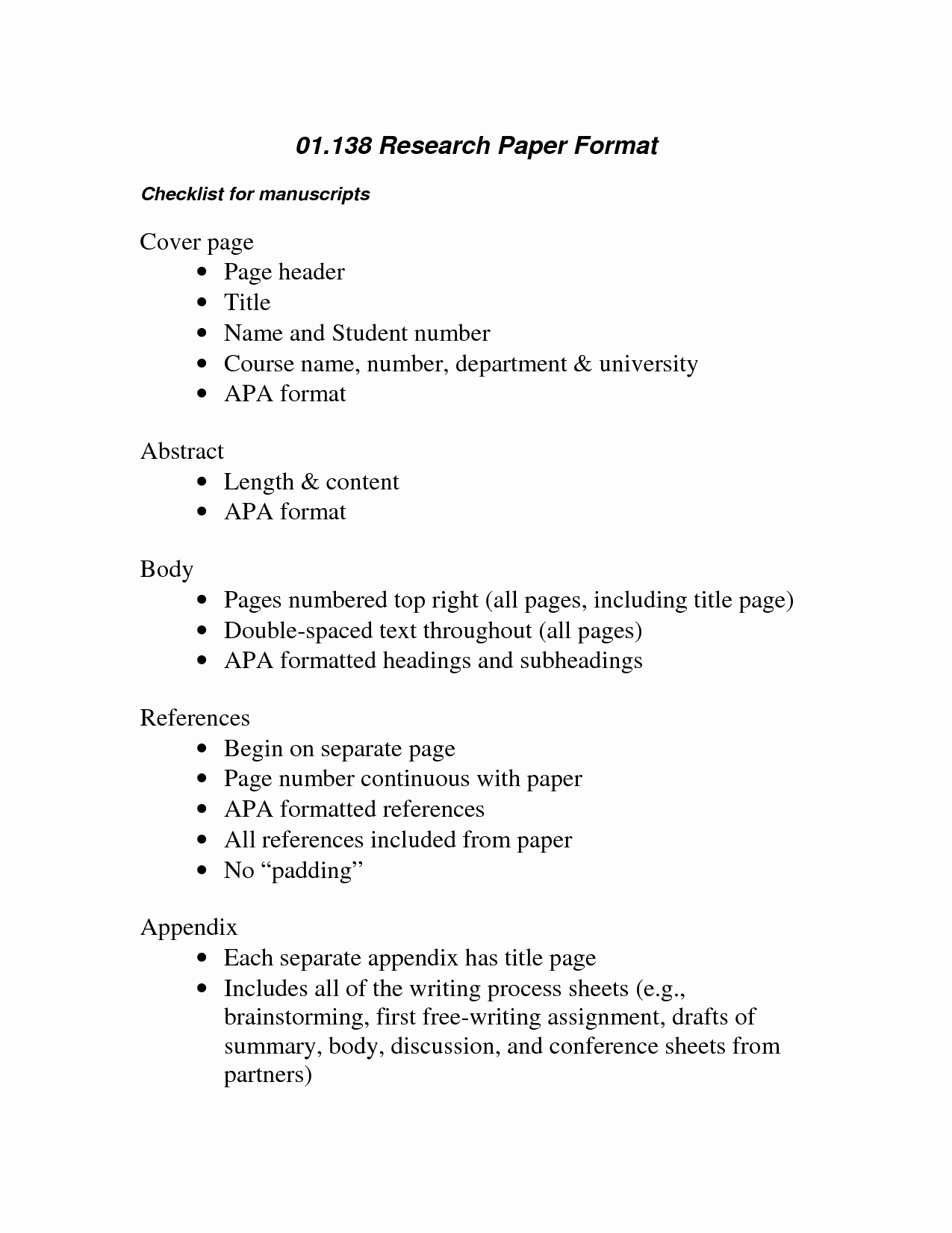 Apa Outline format Template Awesome Apa format Check List Scope Of Work Template