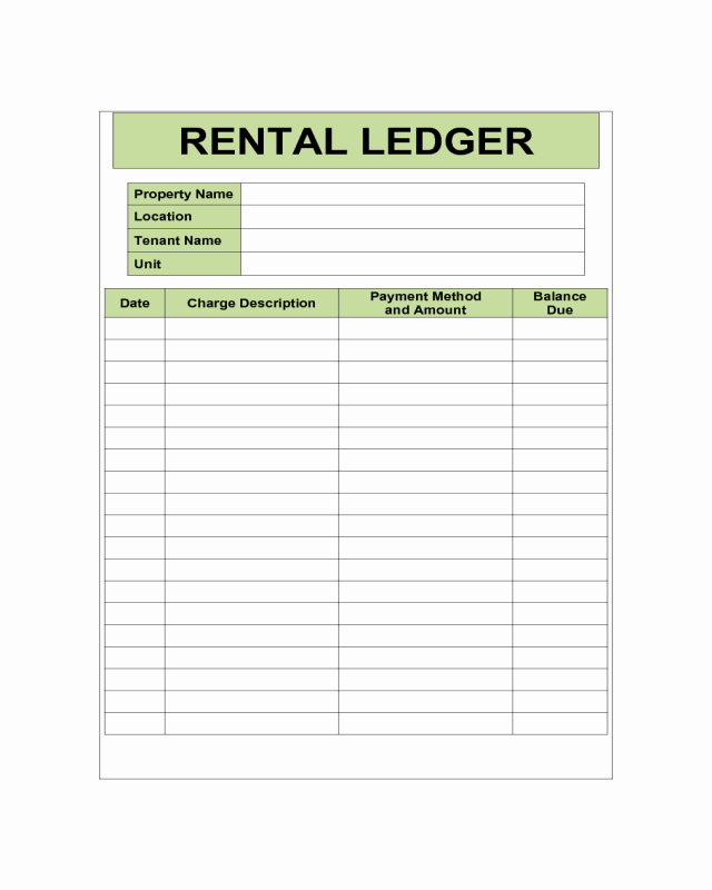 Apartment Rent Roll Template Luxury 2019 Rental Ledger Template Fillable Printable Pdf