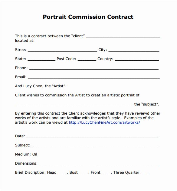 Art Commission Contract Template Awesome Mission Contract Template 12 Download Free Documents