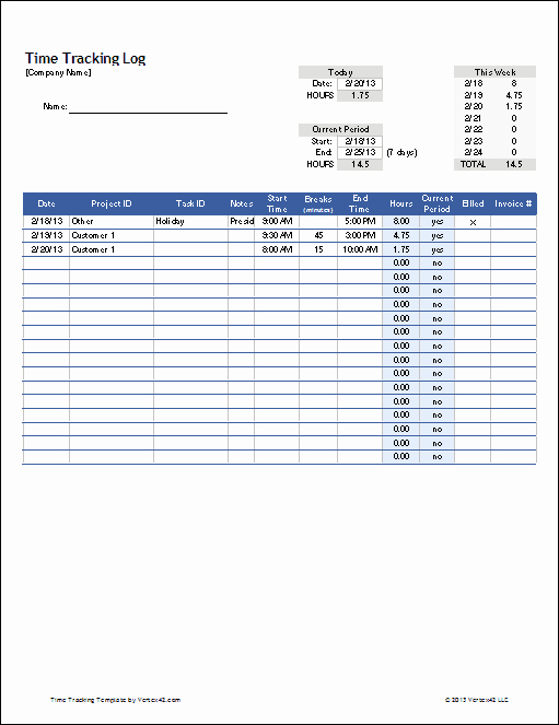 Attorney Billing Timesheet Templates Awesome Time Tracking Template for Excel
