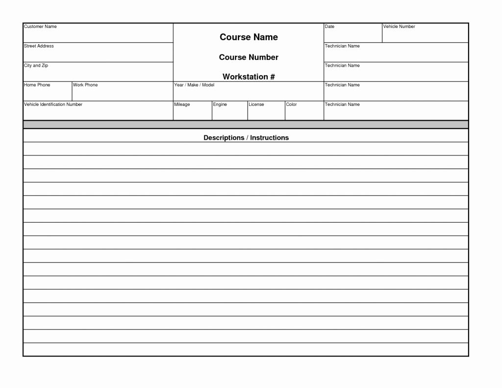 Auto Repair Invoice Template Pdf Awesome Invoice Template Blank Pdf Invoices Printable Free Auto