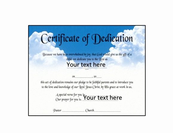 Baby Dedication Certificate Template Awesome 50 Free Baby Dedication Certificate Templates Printable
