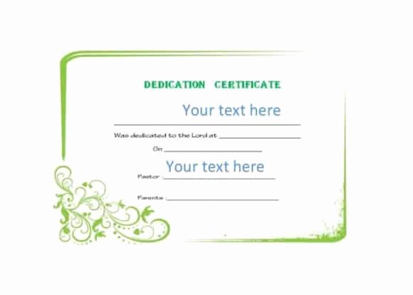 Baby Dedication Certificate Template Elegant 50 Free Baby Dedication Certificate Templates Printable