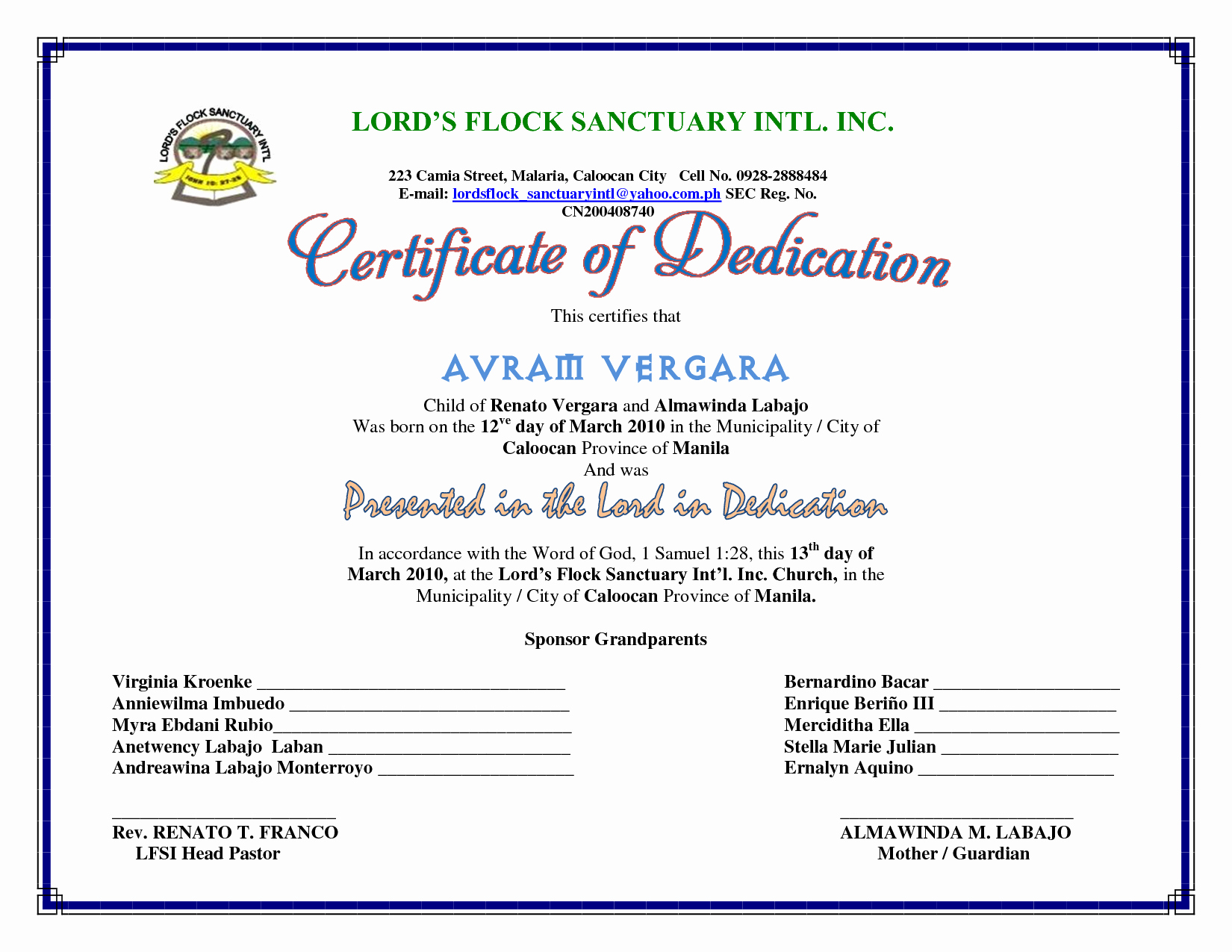 Baby Dedication Certificate Template Elegant Best S Of Baby Certificate Template Free Printable