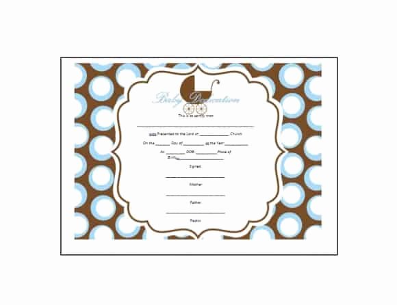 Baby Dedication Certificate Template Lovely 50 Free Baby Dedication Certificate Templates Printable