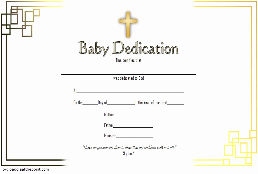 Baby Dedication Certificate Template New 7 Free Printable Baby Dedication Certificate Templates Free