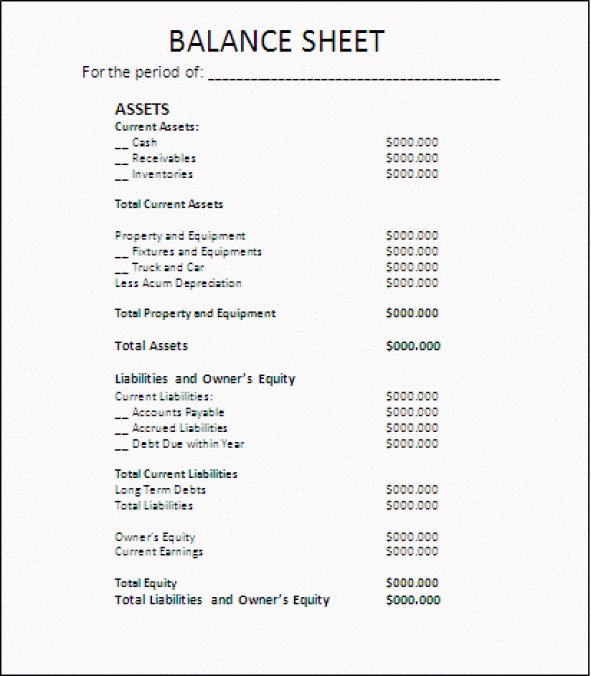 Balance Sheet Template Word Elegant 9 Balance Sheet formats In Excel Excel Templates