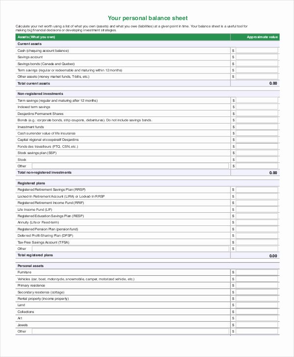 Balance Sheet Template Word Elegant Simple Balance Sheet 24 Free Word Excel Pdf Documents