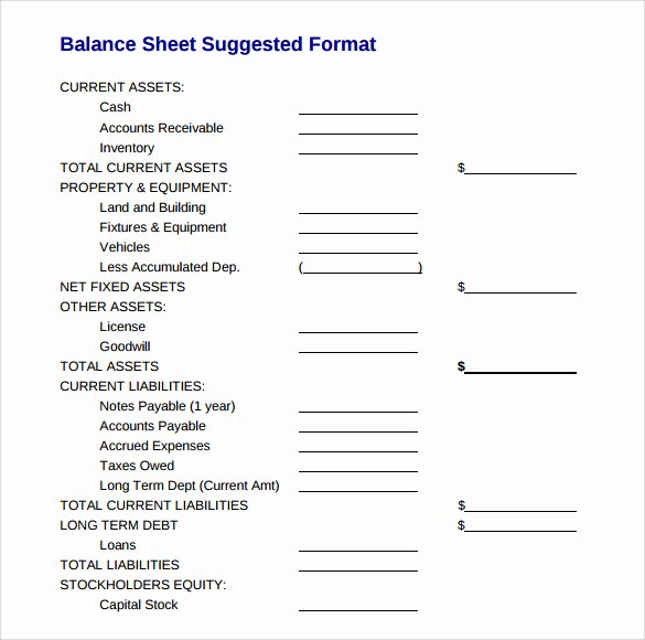 Balance Sheet Template Word Fresh General Ledger Template 9 Download Free Documents In