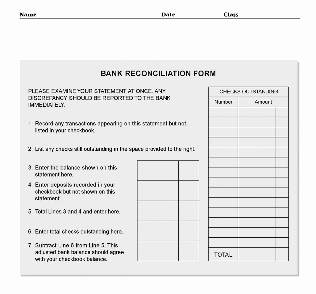 Bank Statement Template Excel Beautiful Bank Reconciliation Template