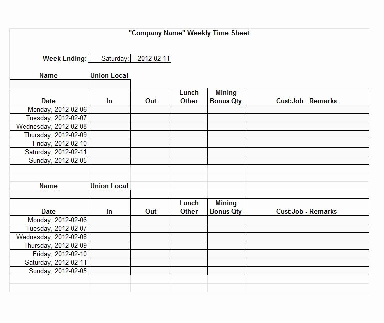 Basic Monthly Timesheet Template Elegant 40 Free Timesheet Templates [in Excel] Template Lab
