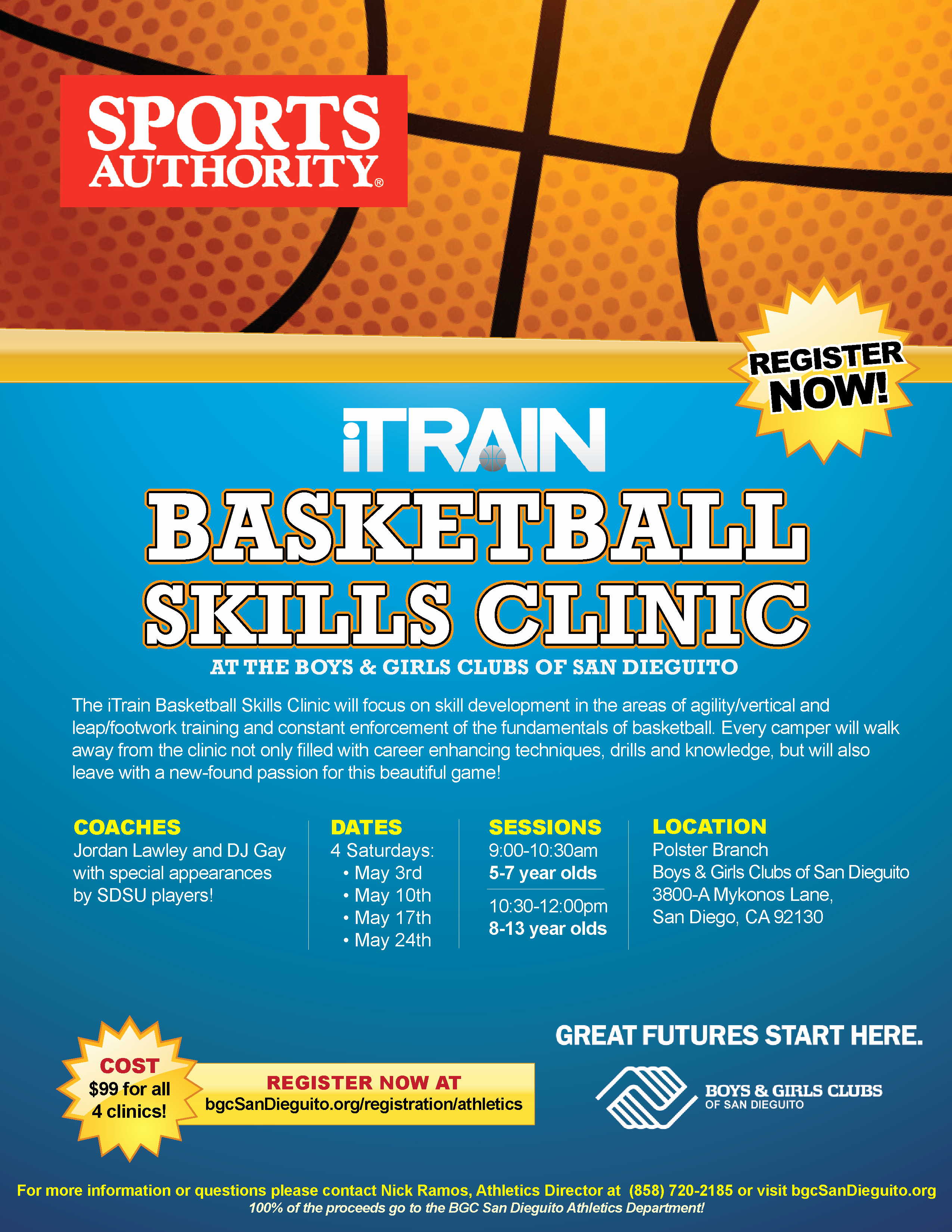 Basketball Camp Flyer Template Fresh Boys &amp; Girls Clubs Of San Dieguito Itrain Basketball