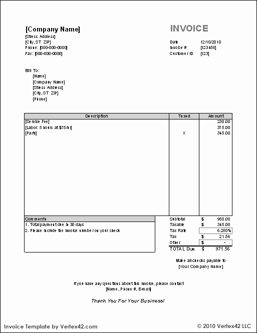 Billing Invoice Template Free Fresh Free Invoice Template for Excel