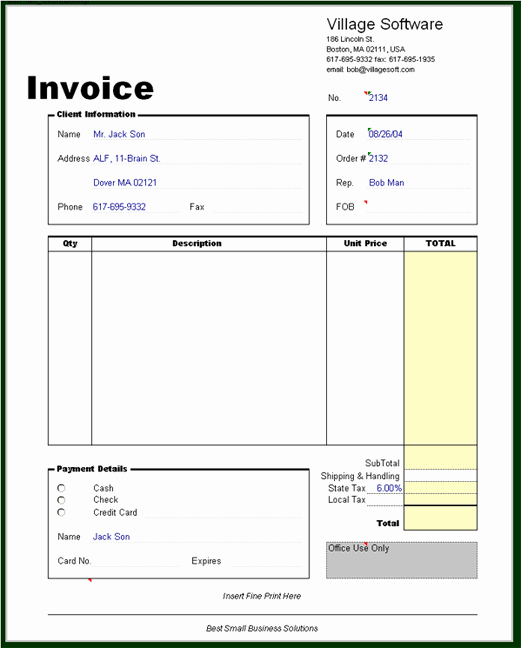 Billing Invoice Template Free New Billing Invoice Template