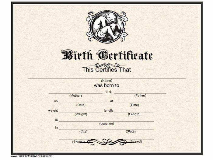 Birth Certificate Template Word Lovely 15 Birth Certificate Templates Word &amp; Pdf Free