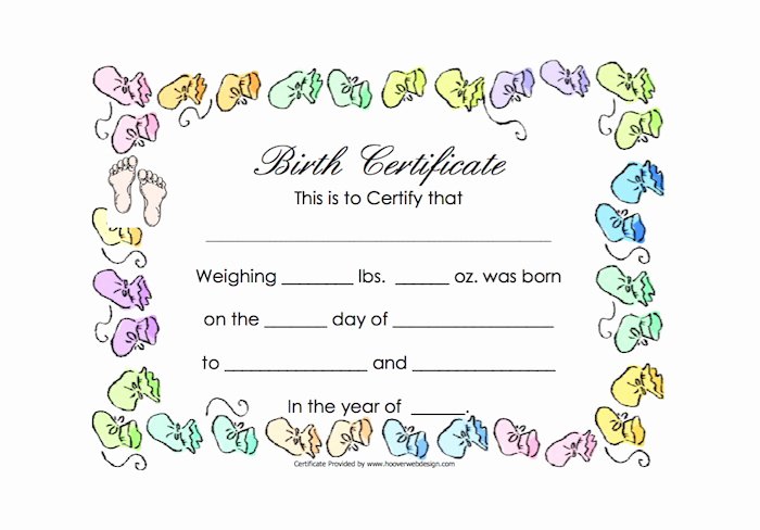 Birth Certificate Template Word Unique 15 Birth Certificate Templates Word &amp; Pdf Free