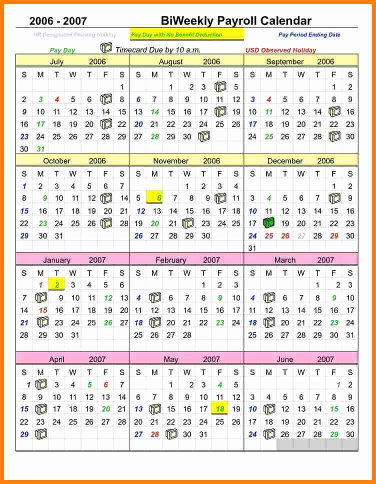Biweekly Pay Schedule Template Inspirational 7 Biweekly Payroll Calendar 2015 Template