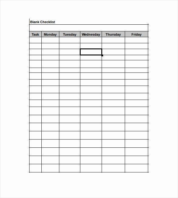 Blank Checklist Template Word Inspirational Blank Checklist Template 36 Free Psd Vector Eps Ai