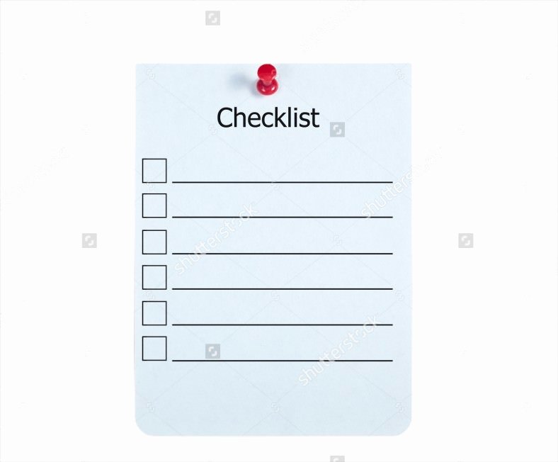 Blank Checklist Template Word Inspirational Blank Checklist Template 36 Free Psd Vector Eps Ai