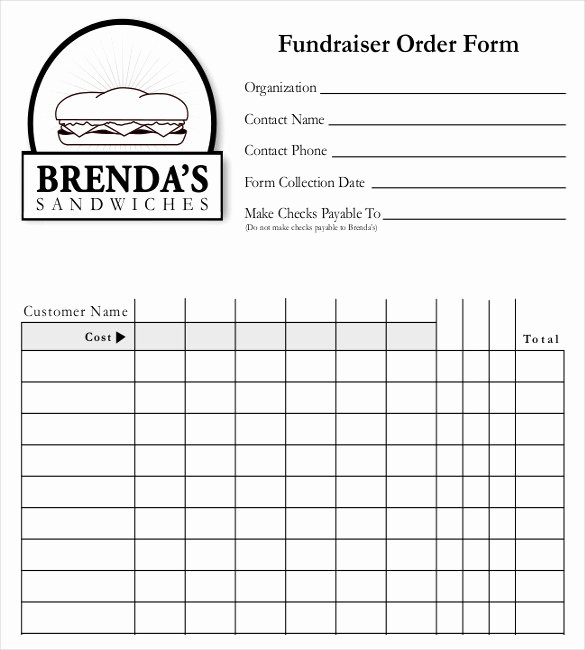 Blank Fundraiser order form Template Best Of 28 Blank order Templates – Free Sample Example format