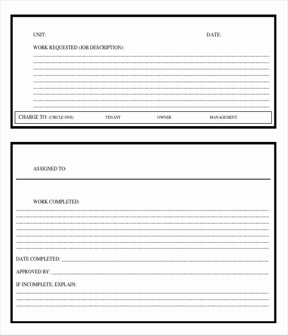 Blank order form Template Best Of Blank Work order form