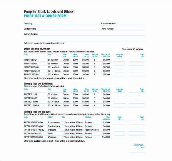 Blank order form Template Fresh 41 Blank order form Templates Pdf Doc Excel