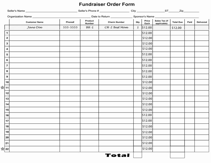 Blank order form Template Inspirational Free Blank order form Template