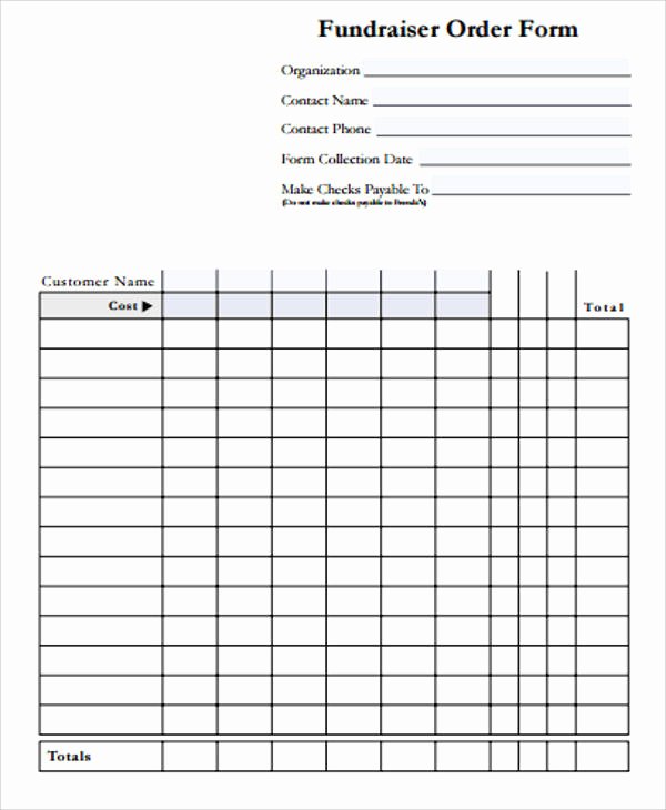Blank order form Template Unique Sample Blank order form 9 Examples In Word Pdf