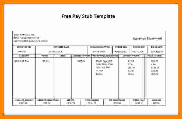 Blank Pay Stub Template Lovely 8 Blank Pay Stub Template Free