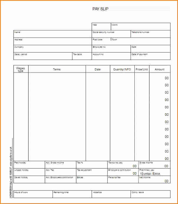 Blank Pay Stub Template New 10 Blank Payroll Check Template
