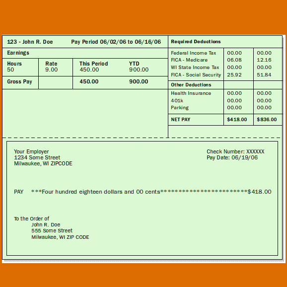 Blank Pay Stub Template Pdf Lovely 7 Payroll Check Template