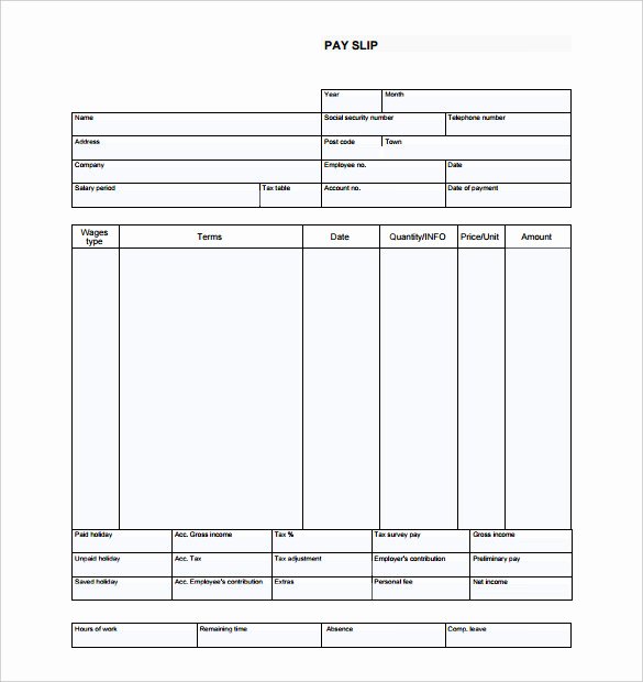 Blank Pay Stub Template Pdf Luxury 24 Pay Stub Templates Samples Examples &amp; formats