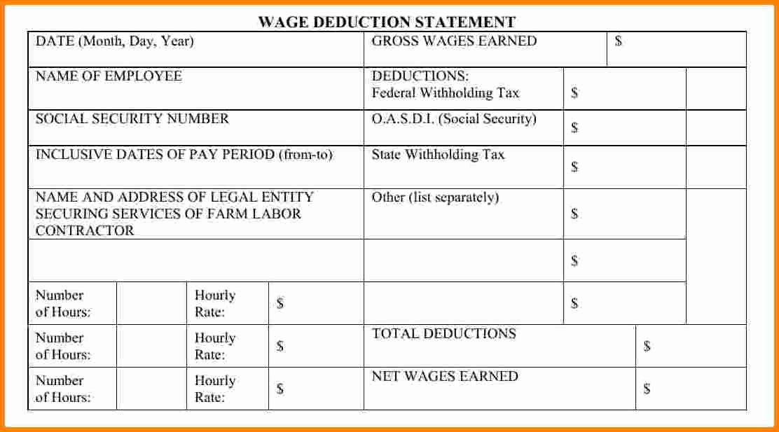 Blank Pay Stub Template Pdf New 10 Blank Pay Stubs Template