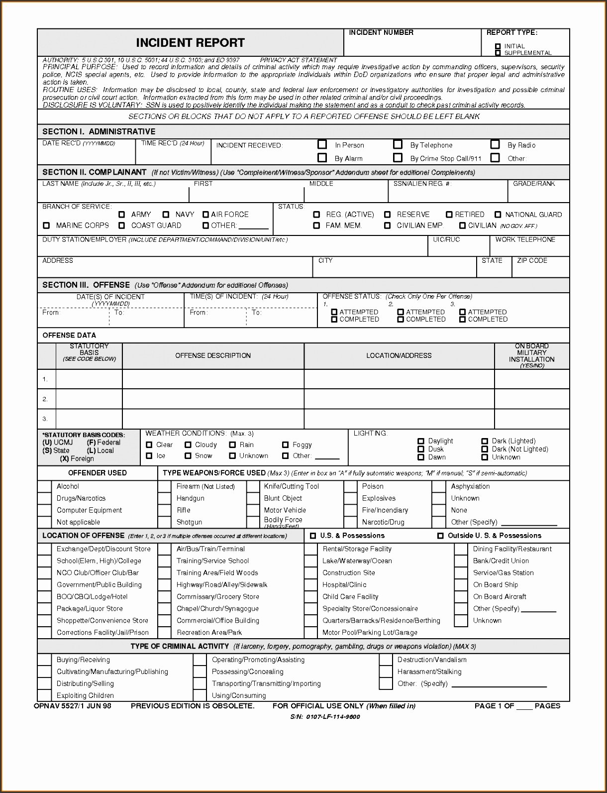 Blank Police Report Template Best Of 11 Free Police Report Template Sampletemplatess