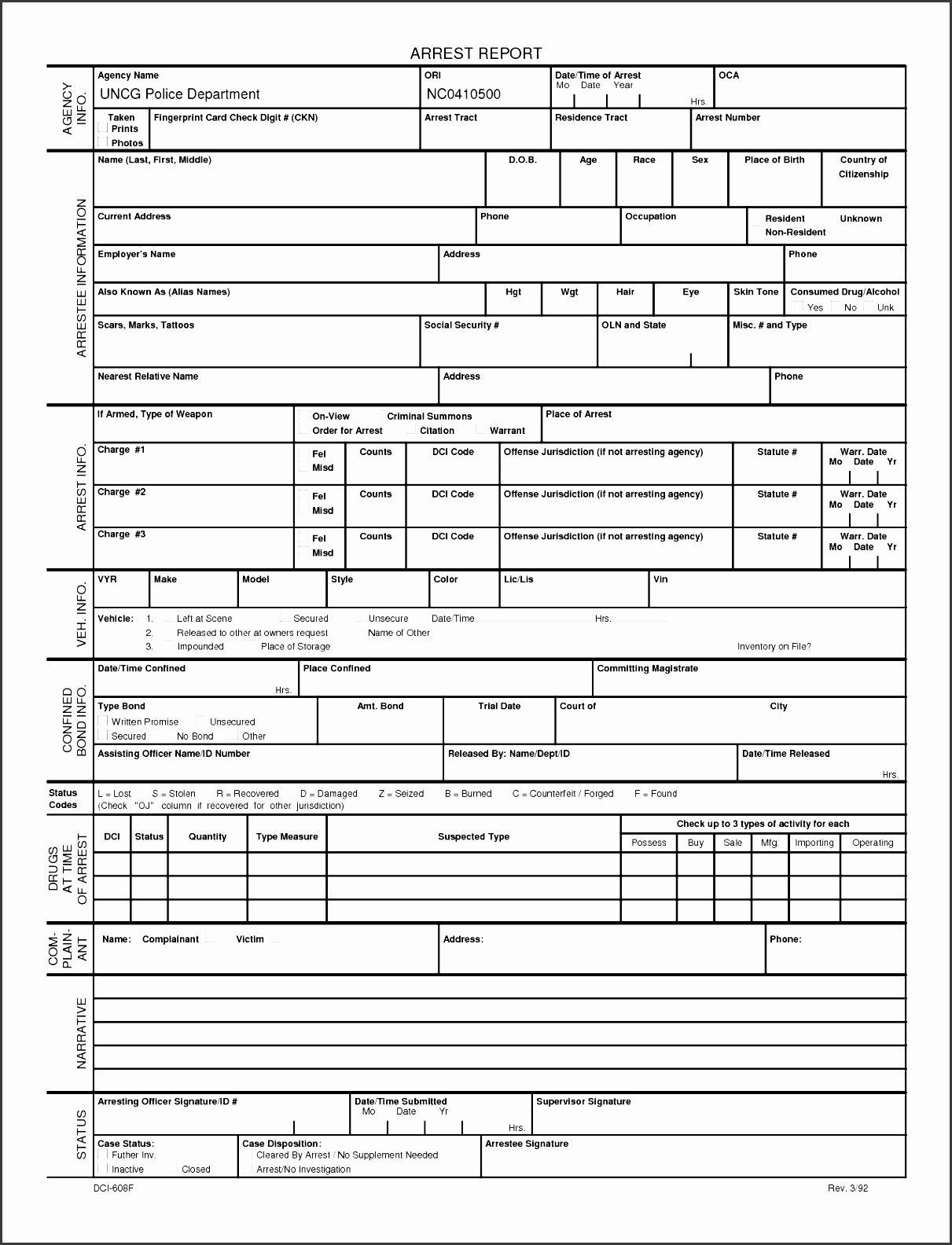 Blank Police Report Template Best Of 6 Blank Police Report Template Sampletemplatess
