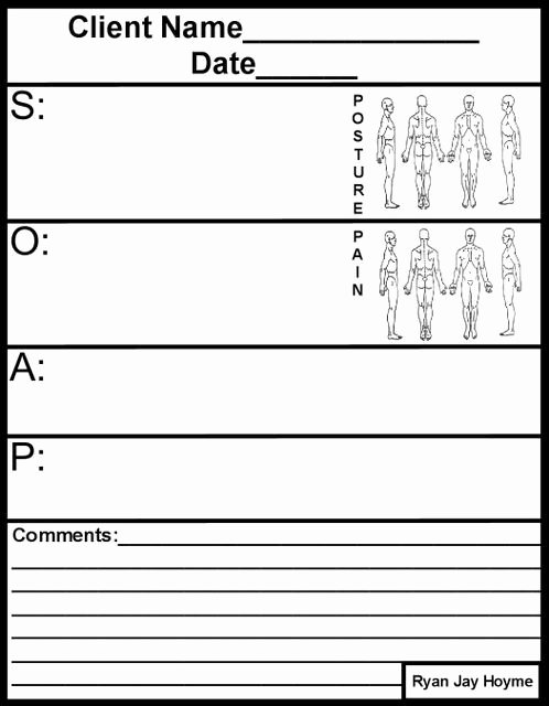 Blank soap Note Template Awesome soap Note Massage therapy Blank Google Search