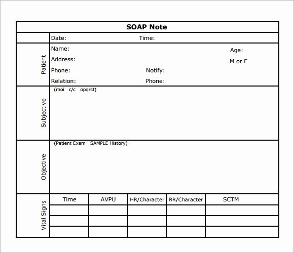 Blank soap Note Template Unique Best S Of soap Note Template Acupuncture soap Note