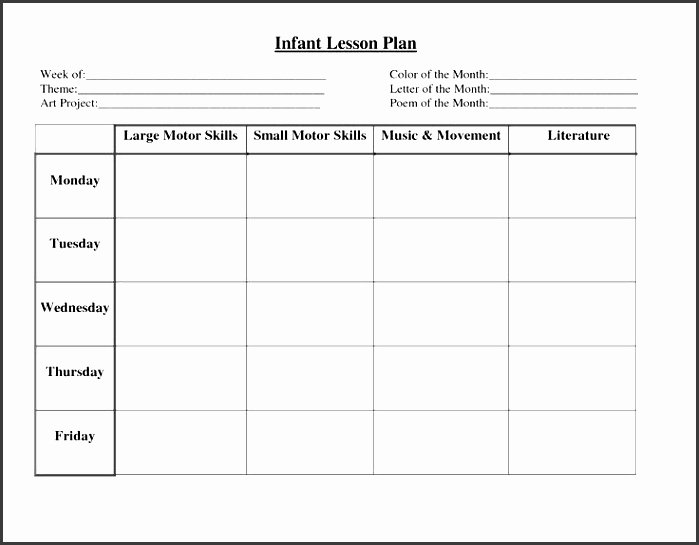 Blank toddler Lesson Plan Template New 5 Blank Project Plan Sampletemplatess Sampletemplatess