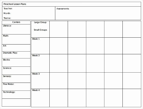Blank toddler Lesson Plan Template New Editable Monthly Lesson Plan Template – Free Preschool