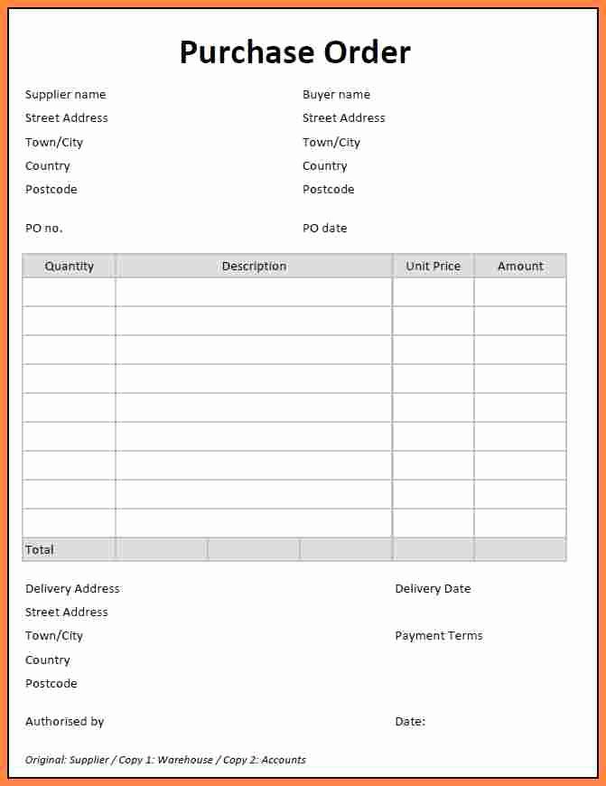 Blanket Purchase order Template Beautiful 5 Purchase order Requisition form Template