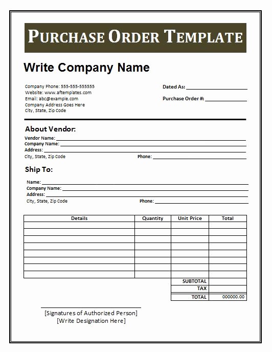 Blanket Purchase order Template Fresh 39 Free Purchase order Templates In Word &amp; Excel Free