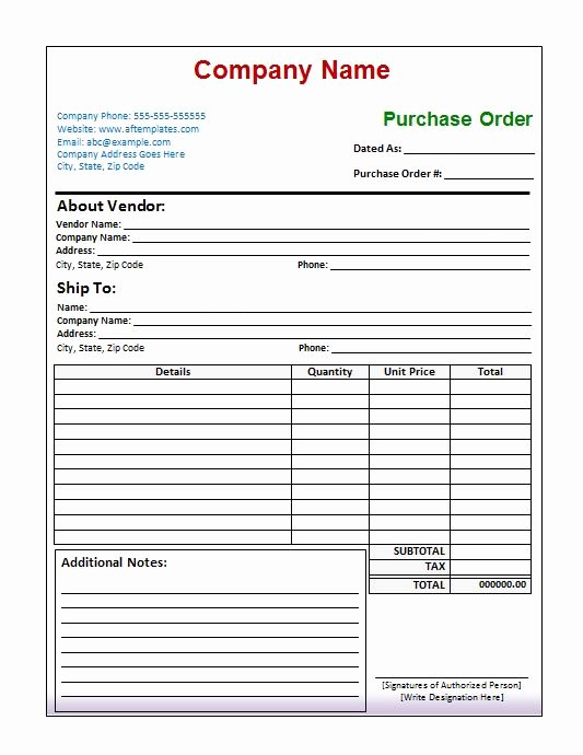 Blanket Purchase order Template Lovely 39 Free Purchase order Templates In Word &amp; Excel Free