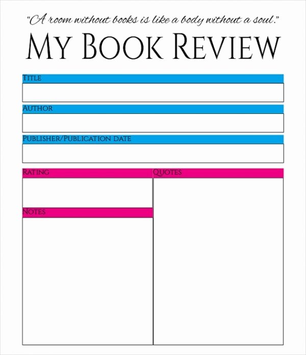 Book Review Template Pdf Luxury Book Review Free Pdf Word Documents Download